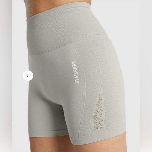 Gymshark Pants - Gymshark energy shorts in lt gray size med